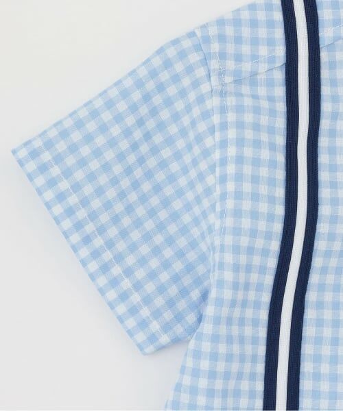 kladskap / クレードスコープ シャツ・ブラウス | サスペンダー風チェック半袖ボタンダウンシャツ | 詳細3