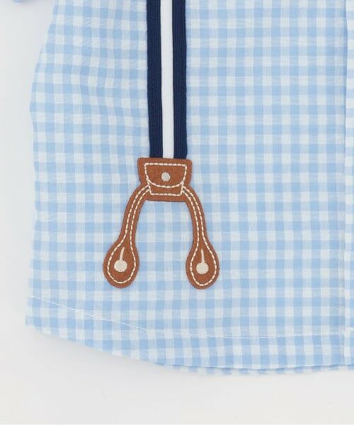 kladskap / クレードスコープ シャツ・ブラウス | サスペンダー風チェック半袖ボタンダウンシャツ | 詳細5