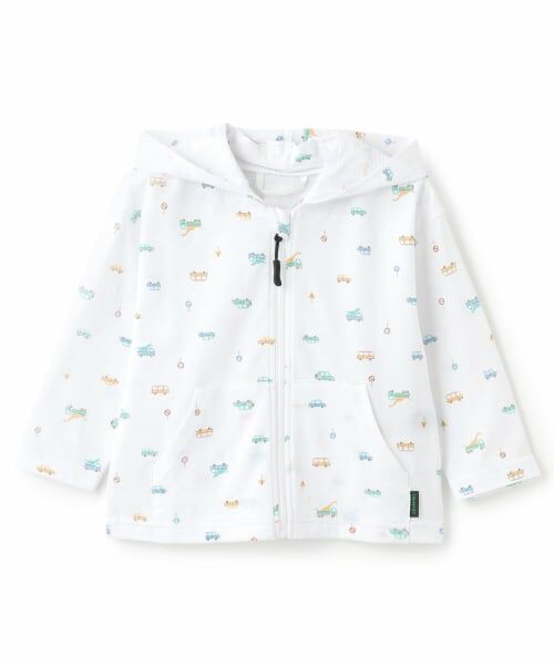 kladskap / クレードスコープ パーカー | 乗り物総柄長袖パーカ（白）