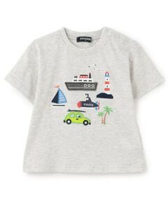 kladskap / クレードスコープ Tシャツ | 乗り物アップリケ半袖Tシャツ