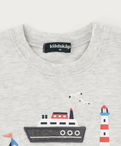 kladskap / クレードスコープ Tシャツ | 乗り物アップリケ半袖Tシャツ | 詳細2