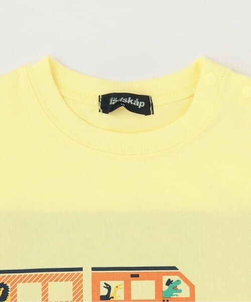 kladskap / クレードスコープ Tシャツ | 後ろ切替チェック電車アップリケ半袖Tシャツ | 詳細2