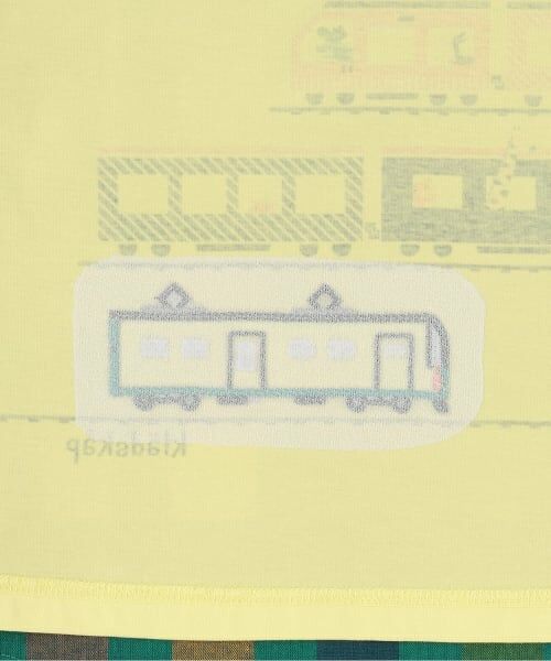 kladskap / クレードスコープ Tシャツ | 後ろ切替チェック電車アップリケ半袖Tシャツ | 詳細5