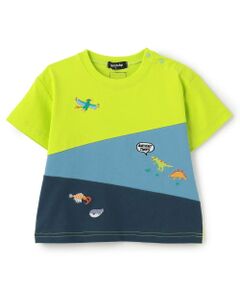 kladskap / クレードスコープ Tシャツ | 太古の生き物切替半袖Tシャツ