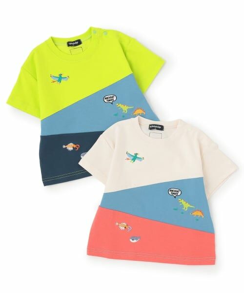 kladskap / クレードスコープ Tシャツ | 太古の生き物切替半袖Tシャツ | 詳細13