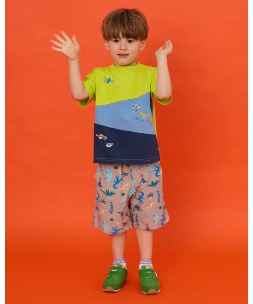 kladskap / クレードスコープ Tシャツ | 太古の生き物切替半袖Tシャツ | 詳細17