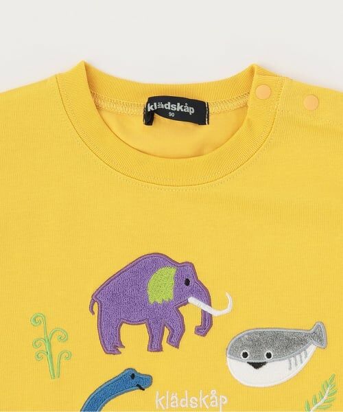 kladskap / クレードスコープ Tシャツ | 太古のいきものアップリケ半袖Tシャツ | 詳細2