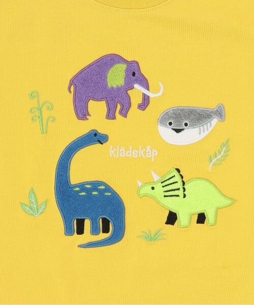 kladskap / クレードスコープ Tシャツ | 太古のいきものアップリケ半袖Tシャツ | 詳細4