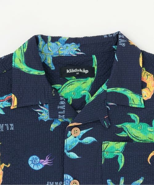 kladskap / クレードスコープ シャツ・ブラウス | 恐竜総柄半袖開衿シャツ | 詳細2