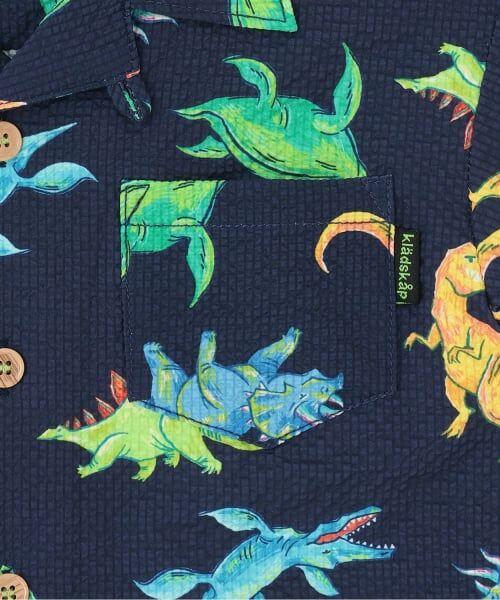 kladskap / クレードスコープ シャツ・ブラウス | 恐竜総柄半袖開衿シャツ | 詳細4