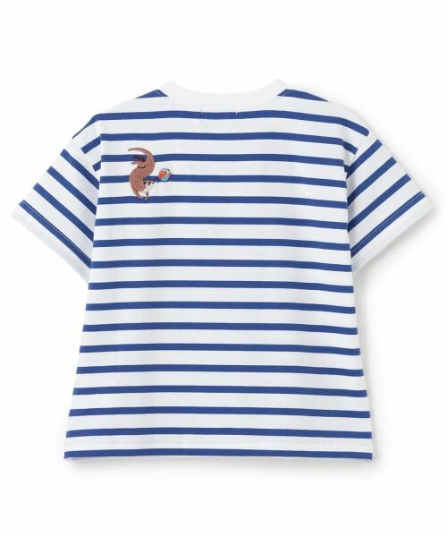 kladskap / クレードスコープ Tシャツ | カワウソ刺しゅうボーダー半袖Tシャツ | 詳細1