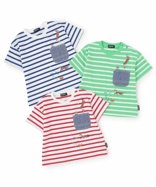 kladskap / クレードスコープ Tシャツ | カワウソ刺しゅうボーダー半袖Tシャツ | 詳細11