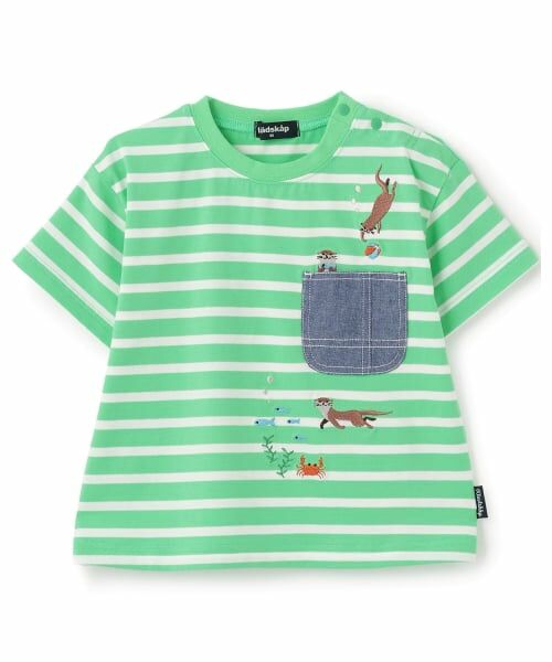 kladskap / クレードスコープ Tシャツ | カワウソ刺しゅうボーダー半袖Tシャツ | 詳細13