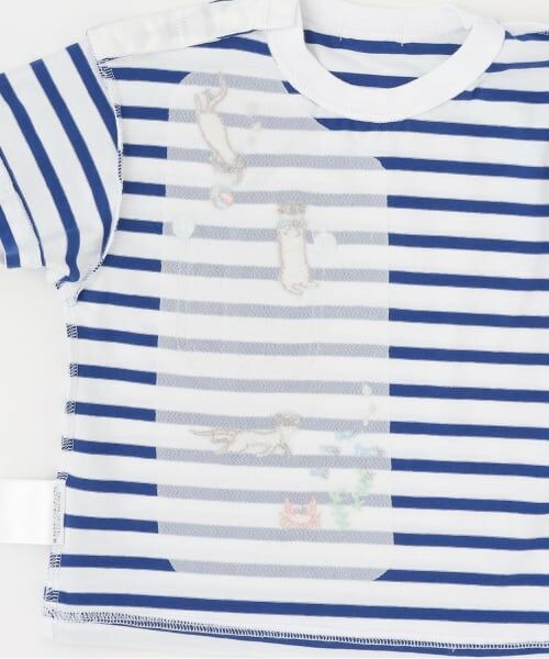 kladskap / クレードスコープ Tシャツ | カワウソ刺しゅうボーダー半袖Tシャツ | 詳細6