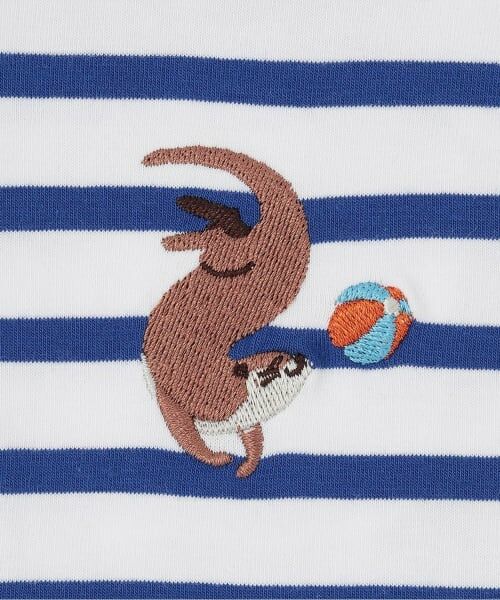 kladskap / クレードスコープ Tシャツ | カワウソ刺しゅうボーダー半袖Tシャツ | 詳細8