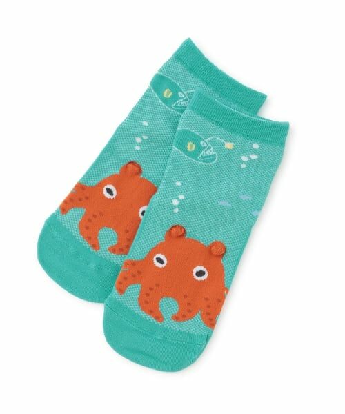 kladskap / クレードスコープ ソックス | 深海ショートソックス（ブルー グリーン）