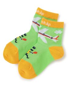 kladskap / クレードスコープ ソックス | 飛行機と恐竜ショートソックス