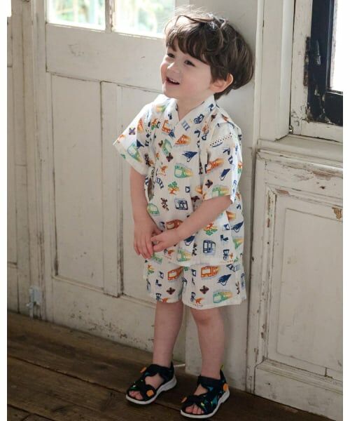 kladskap / クレードスコープ 着物・浴衣・小物類 | 電車柄甚平(オフ ホワイト)