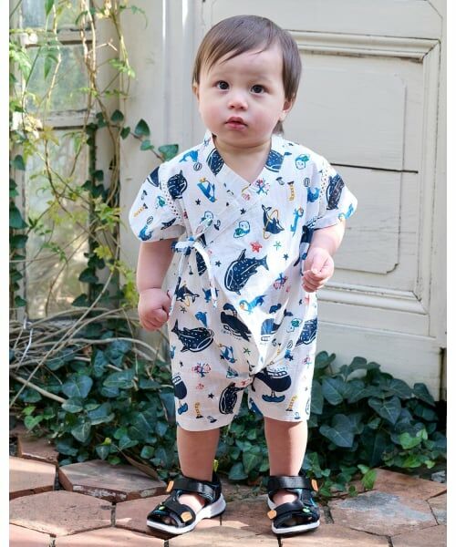 kladskap / クレードスコープ 着物・浴衣・小物類 | 水族館柄甚平オール（オフ ホワイト）