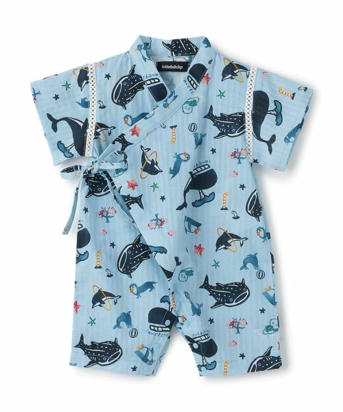 kladskap / クレードスコープ 着物・浴衣・小物類 | 水族館柄甚平オール（サックス）