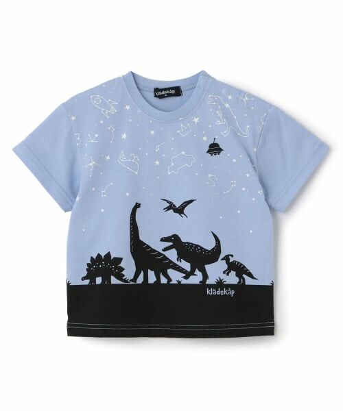 kladskap / クレードスコープ Tシャツ | 【人気商品再入荷】【直営店で取り扱い無し】恐竜×星座半袖Tシャツ（サックス）