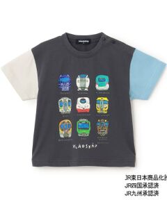 kladskap / クレードスコープ Tシャツ | 正面電車クレイジーカラー半袖Tシャツ