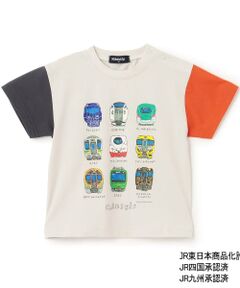 kladskap / クレードスコープ Tシャツ | 正面電車クレイジーカラー半袖Tシャツ