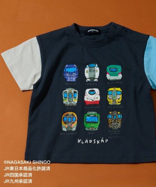 kladskap / クレードスコープ Tシャツ | 正面電車クレイジーカラー半袖Tシャツ | 詳細10