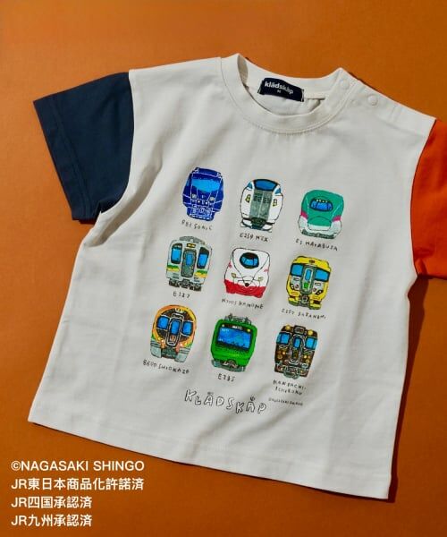 kladskap / クレードスコープ Tシャツ | 正面電車クレイジーカラー半袖Tシャツ | 詳細11