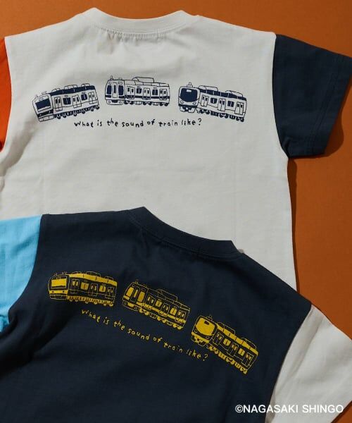 kladskap / クレードスコープ Tシャツ | 正面電車クレイジーカラー半袖Tシャツ | 詳細12