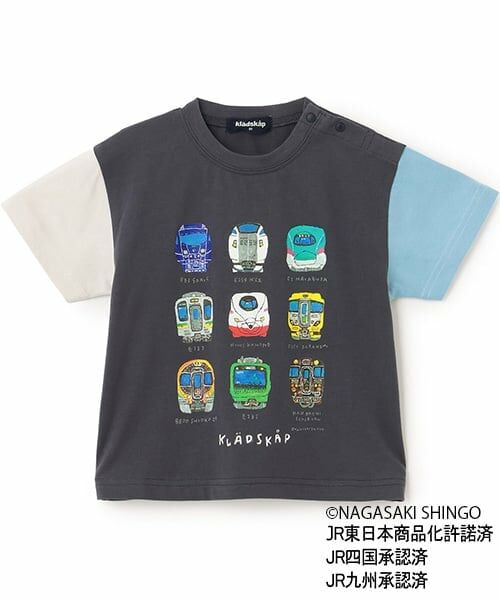 kladskap / クレードスコープ Tシャツ | 正面電車クレイジーカラー半袖Tシャツ | 詳細14