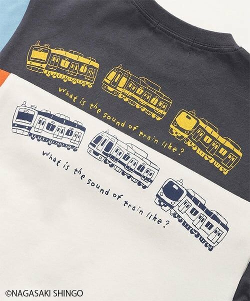 kladskap / クレードスコープ Tシャツ | 正面電車クレイジーカラー半袖Tシャツ | 詳細21