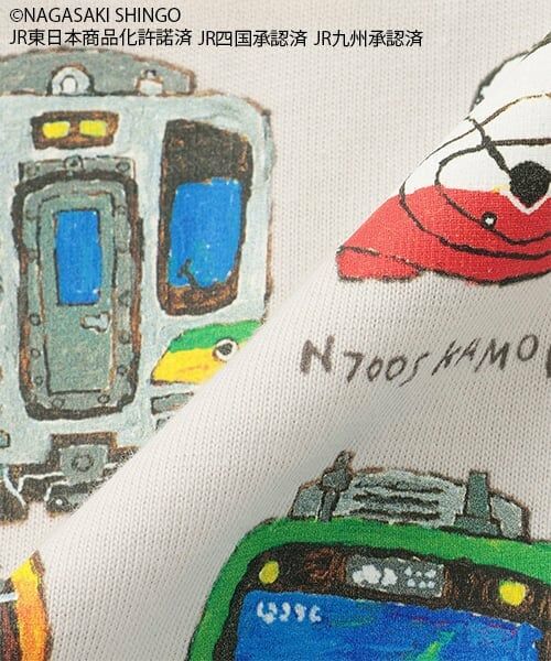 kladskap / クレードスコープ Tシャツ | 正面電車クレイジーカラー半袖Tシャツ | 詳細22
