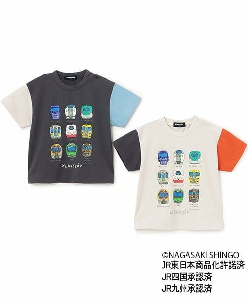 kladskap / クレードスコープ Tシャツ | 正面電車クレイジーカラー半袖Tシャツ | 詳細23