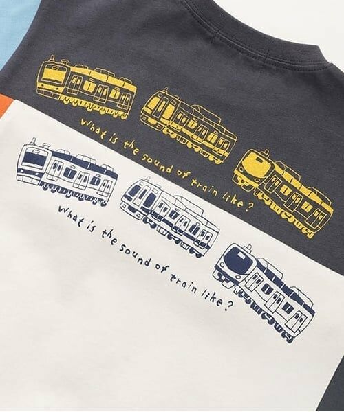 kladskap / クレードスコープ Tシャツ | 正面電車クレイジーカラー半袖Tシャツ | 詳細6