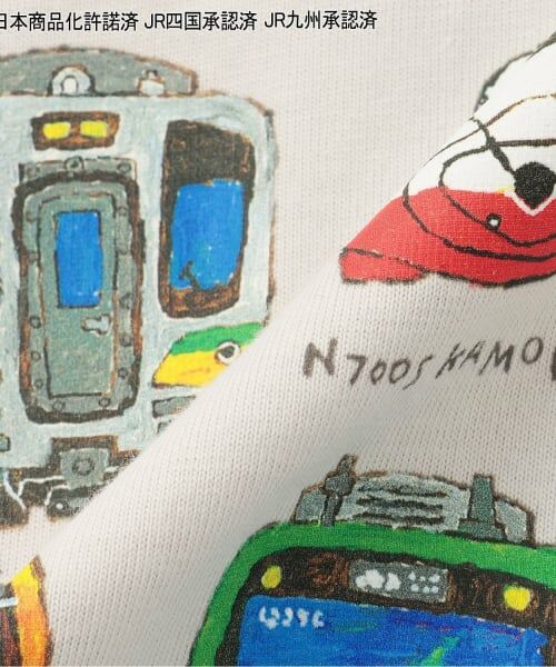 kladskap / クレードスコープ Tシャツ | 正面電車クレイジーカラー半袖Tシャツ | 詳細7