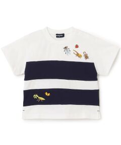 kladskap / クレードスコープ Tシャツ | 昆虫刺しゅう切替半袖Tシャツ