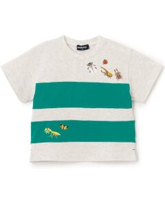 kladskap / クレードスコープ Tシャツ | 昆虫刺しゅう切替半袖Tシャツ