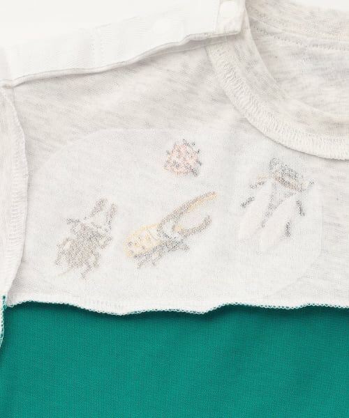 kladskap / クレードスコープ Tシャツ | 昆虫刺しゅう切替半袖Tシャツ | 詳細4