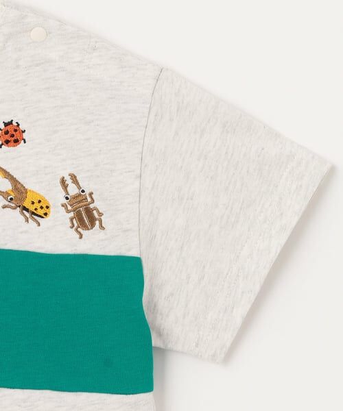 kladskap / クレードスコープ Tシャツ | 昆虫刺しゅう切替半袖Tシャツ | 詳細5