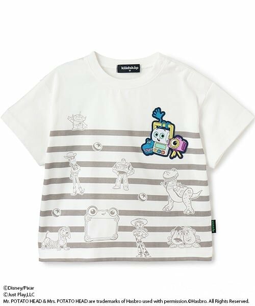 kladskap / クレードスコープ Tシャツ | 【Disney&Pixar】TOY STORY 5/ボーダー半袖Tシャツ（グレー）