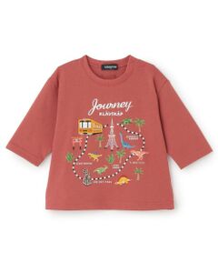 kladskap / クレードスコープ Tシャツ | 電車と恐竜マップ7分袖Tシャツ