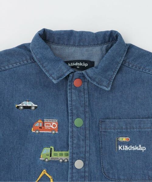 kladskap / クレードスコープ シャツ・ブラウス | 働く車刺しゅう長袖シャツ | 詳細2