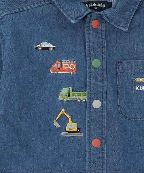 kladskap / クレードスコープ シャツ・ブラウス | 働く車刺しゅう長袖シャツ | 詳細3