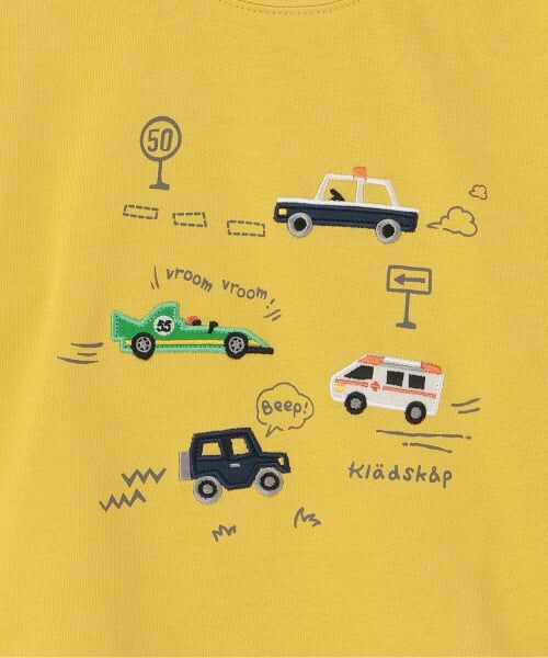 kladskap / クレードスコープ Tシャツ | 車アップリケ袖ボーダー長袖Tシャツ | 詳細3