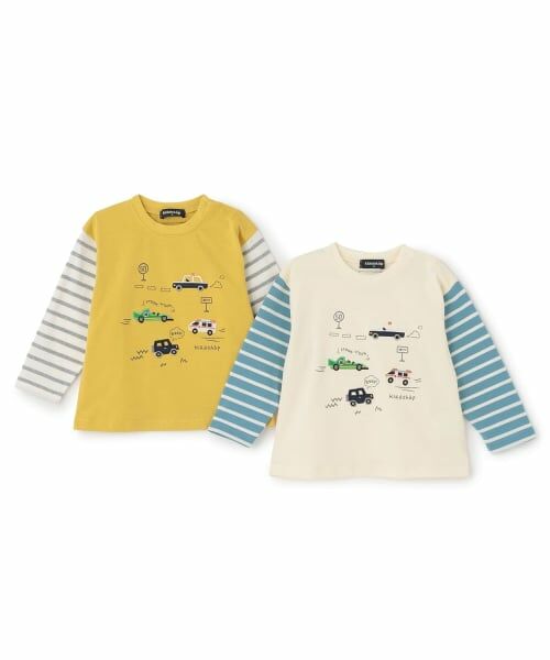 kladskap / クレードスコープ Tシャツ | 車アップリケ袖ボーダー長袖Tシャツ | 詳細8