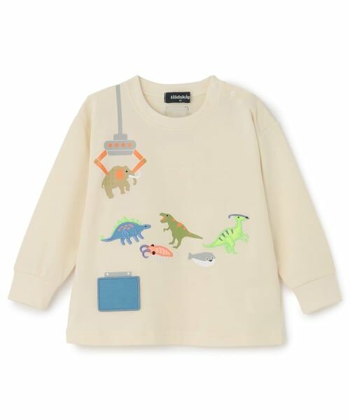kladskap / クレードスコープ Tシャツ | 恐竜クレーンゲーム長袖Tシャツ(アイボリー)