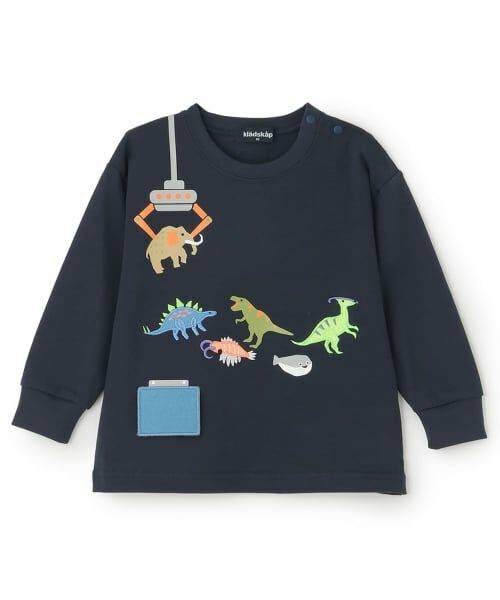 kladskap / クレードスコープ Tシャツ | 恐竜クレーンゲーム長袖Tシャツ(紺)