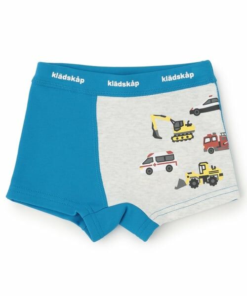 kladskap / クレードスコープ ショーツ | 恐竜/働く車アンダーウエア（ブルー）