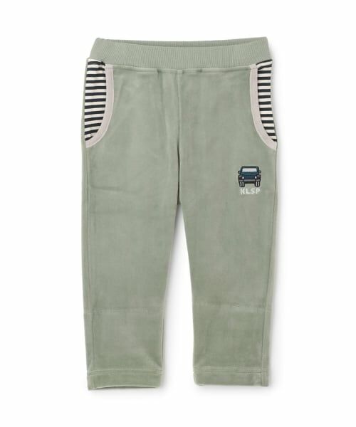 kladskap / クレードスコープ その他パンツ | 車刺しゅうベロアロング丈パンツ(カーキ)